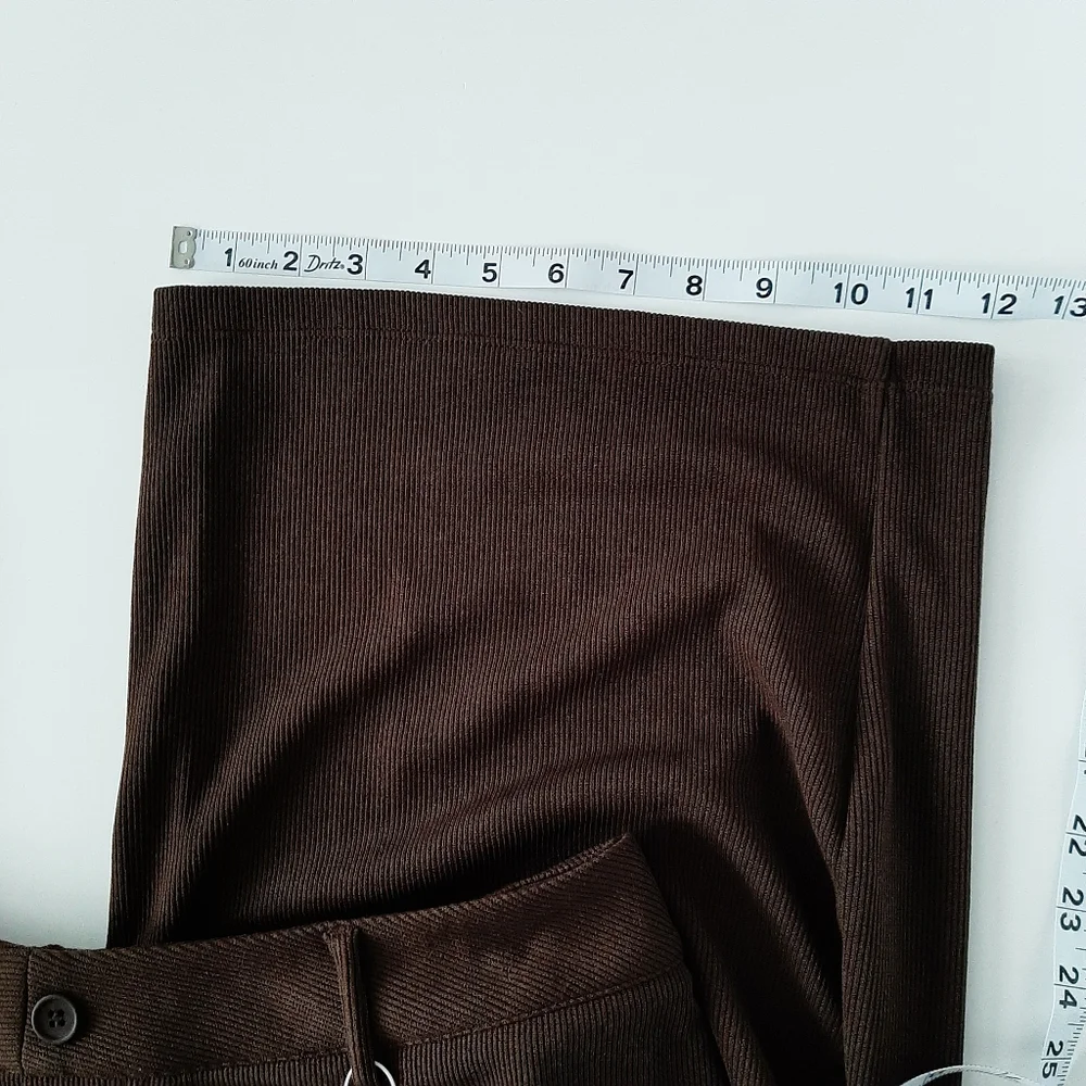 Halara Dark Brown Wide Leg Comfort Pants Size Medium
